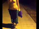 Completely naked in public